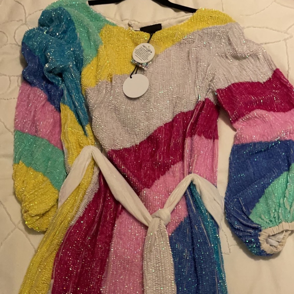 COPY - Retrofete grace dress in unicorn sequence worn once